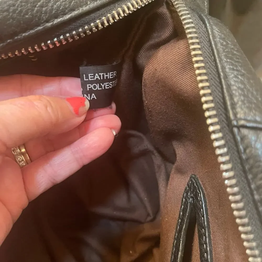Pour la Victoire black leather satchel handbag